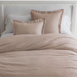 Pottery Barn European Flax Linen Waffle Euro Sham Set Of 2. NWT